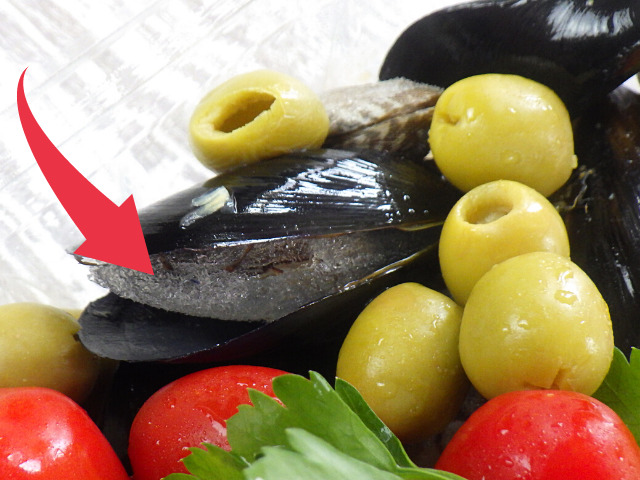 コストコのアクアパッツァのムール貝は冷凍品を使用