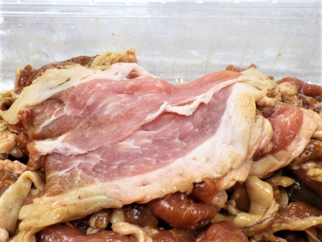 コストコの豚丼の具の豚肉のサイズ